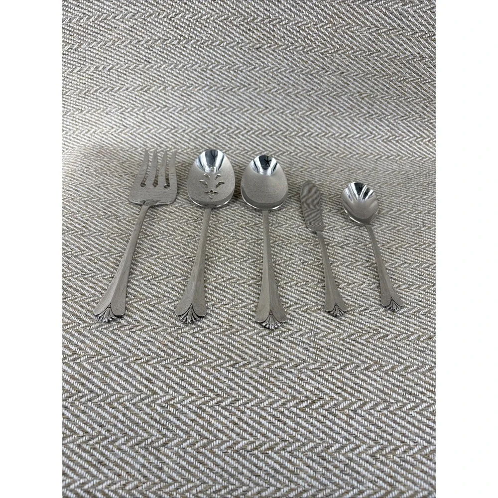 Oneida Stainless Flatware ROYAL FLUTE 5pc Serving Set